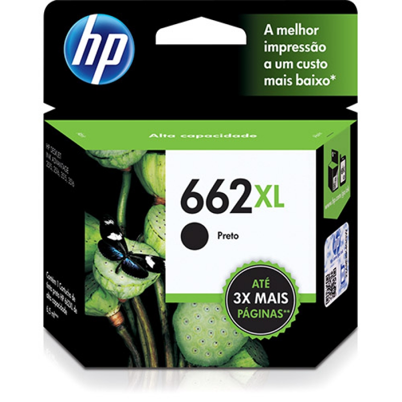 Cartucho HP 662XL CZ105AB Preto 6 5ml